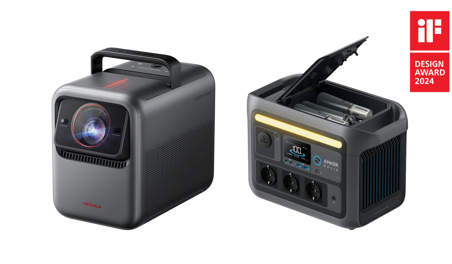 NEBULA X1 | 4K Beamer mit Triple-Laser und Mikro-Gimbal + Anker SOLIX C800