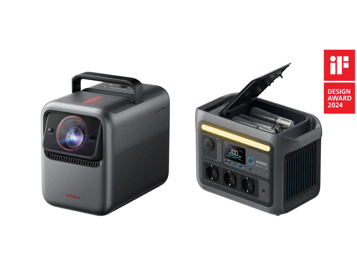 NEBULA X1 | 4K Beamer mit Triple-Laser und Mikro-Gimbal + Anker SOLIX C800