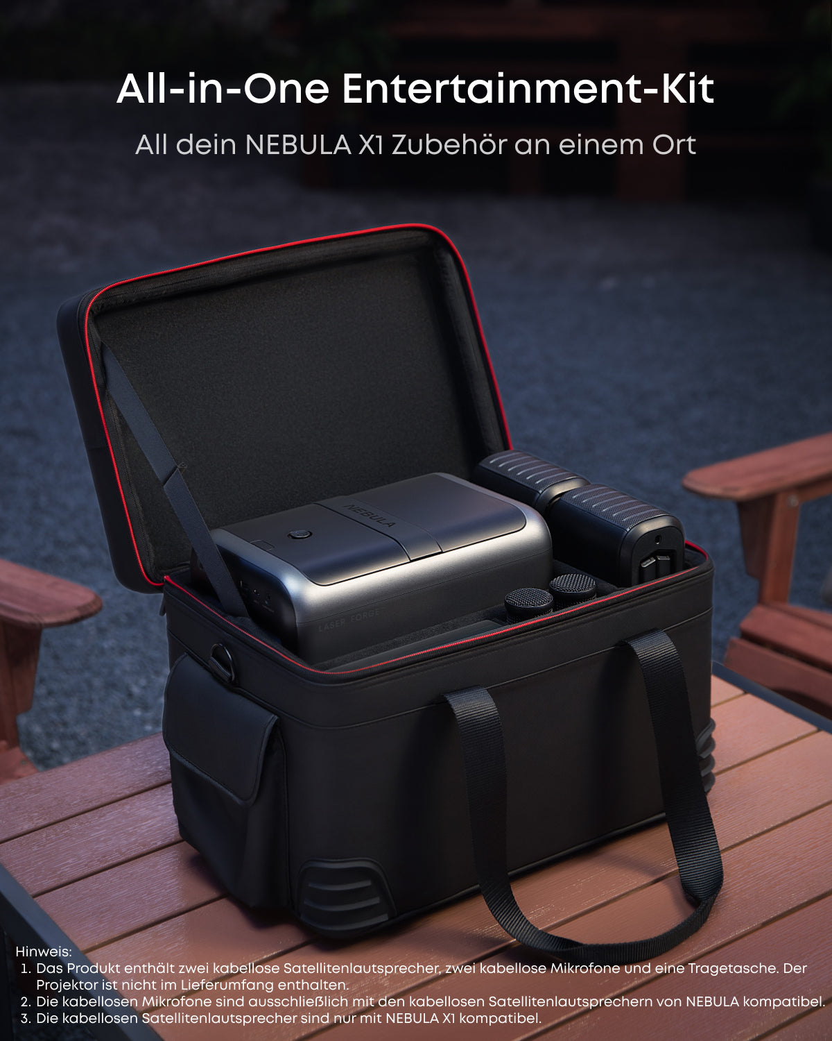 NEBULA Sound- und Transport-Set, Kompatibel mit NEBULA X1