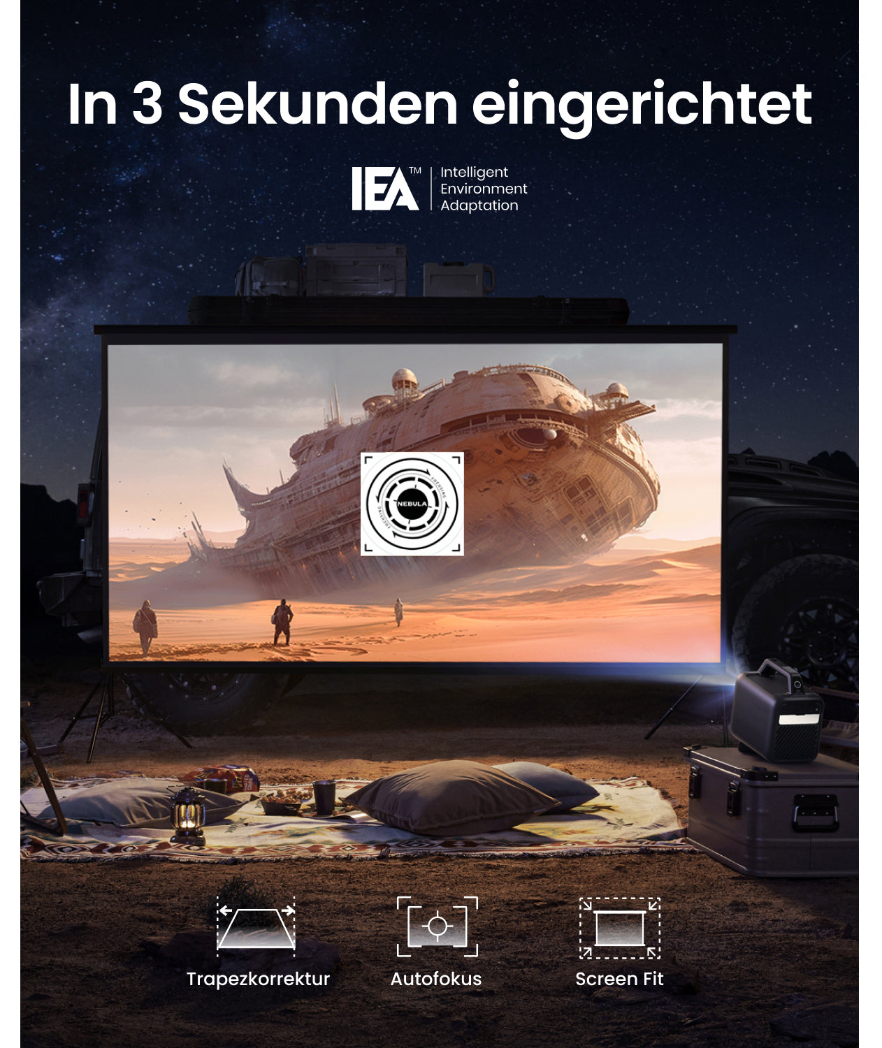 Mars 3 | Outdoor-Projektor mit langer Spielzeit