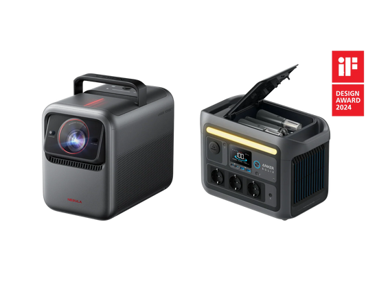 NEBULA X1 | 4K Beamer mit Triple-Laser und Mikro-Gimbal + Anker SOLIX C800