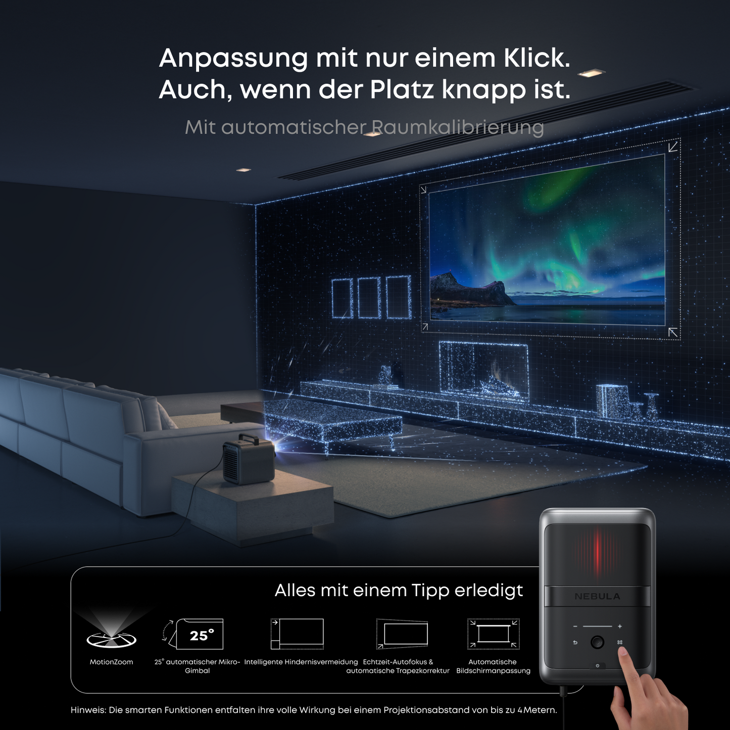 NEBULA X1 | 4K Beamer mit Triple-Laser und Mikro-Gimbal